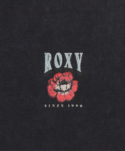 ROXY（ロキシー）の「RED BUD CROPPED TOPS/ロキシードローコード付き半袖ワンポイントショート丈Tシャツ（Tシャツ/カットソー・レディース・アクア/ブラック/グレー・LARGE/MEDIUM）」の8枚目の写真