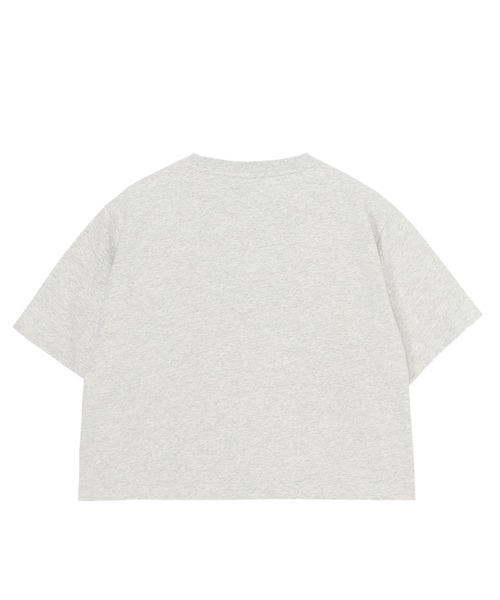 ROXY（ロキシー）の「RED BUD CROPPED TOPS/ロキシードローコード付き半袖ワンポイントショート丈Tシャツ（Tシャツ/カットソー・レディース・アクア/ブラック/グレー・LARGE/MEDIUM）」の9枚目の写真