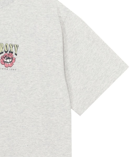 ROXY（ロキシー）の「RED BUD CROPPED TOPS/ロキシードローコード付き半袖ワンポイントショート丈Tシャツ（Tシャツ/カットソー・レディース・アクア/ブラック/グレー・LARGE/MEDIUM）」の10枚目の写真