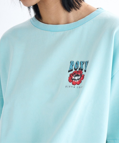 ROXY（ロキシー）の「RED BUD CROPPED TOPS/ロキシードローコード付き半袖ワンポイントショート丈Tシャツ（Tシャツ/カットソー・レディース・アクア/ブラック/グレー・LARGE/MEDIUM）」の19枚目の写真