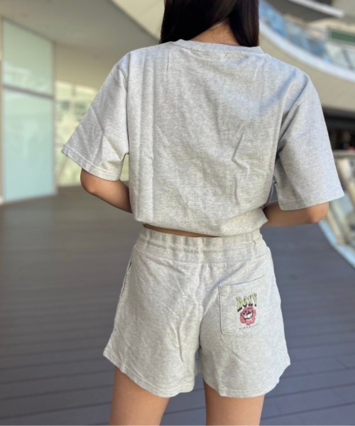 ROXY（ロキシー）の「RED BUD CROPPED TOPS/ロキシードローコード付き半袖ワンポイントショート丈Tシャツ（Tシャツ/カットソー・レディース・アクア/ブラック/グレー・LARGE/MEDIUM）」の20枚目の写真