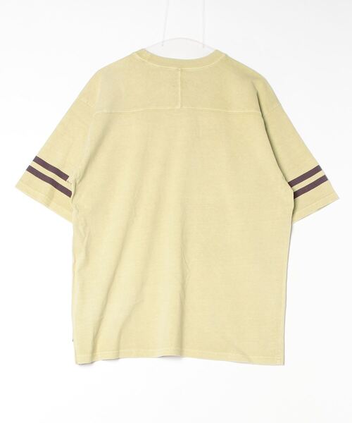 KRIFF MAYER（クリフメイヤー）の「Pigmented football T-shirt / ピグメント加工フットボールTシャツ unisex（Tシャツ/カットソー・メンズ・オフホワイト/ライトグリーン/チャコール/オレンジ/ラベンダー・M/L/XL）」の6枚目の写真