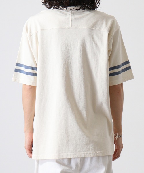 KRIFF MAYER（クリフメイヤー）の「Pigmented football T-shirt / ピグメント加工フットボールTシャツ unisex（Tシャツ/カットソー・メンズ・オフホワイト/ライトグリーン/チャコール/オレンジ/ラベンダー・M/L/XL）」の18枚目の写真