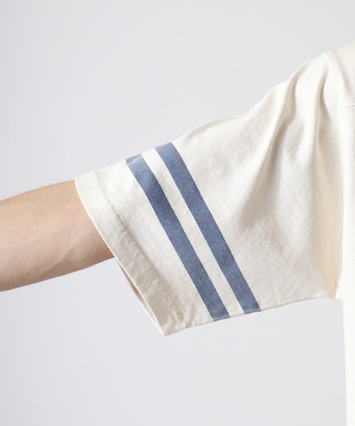 KRIFF MAYER（クリフメイヤー）の「Pigmented football T-shirt / ピグメント加工フットボールTシャツ unisex（Tシャツ/カットソー・メンズ・オフホワイト/ライトグリーン/チャコール/オレンジ/ラベンダー・M/L/XL）」の19枚目の写真