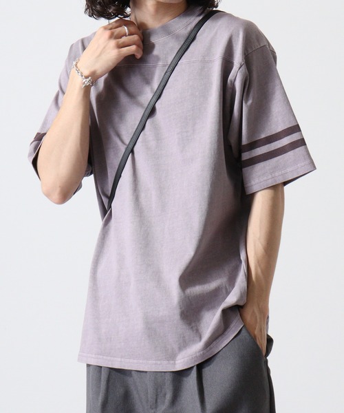 KRIFF MAYER（クリフメイヤー）の「Pigmented football T-shirt / ピグメント加工フットボールTシャツ unisex（Tシャツ/カットソー・メンズ・オフホワイト/ライトグリーン/チャコール/オレンジ/ラベンダー・M/L/XL）」の10枚目の写真