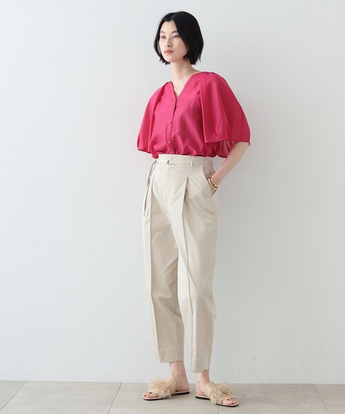 GALLEST（ギャレスト）の「◆バレルクリースパンツ（その他パンツ・レディース・ダークブラウン/ホワイト/ライトベージュ・36/38/40）」の22枚目の写真