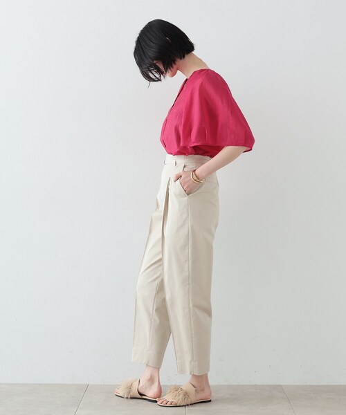 GALLEST（ギャレスト）の「◆バレルクリースパンツ（その他パンツ・レディース・ダークブラウン/ホワイト/ライトベージュ・36/38/40）」の13枚目の写真