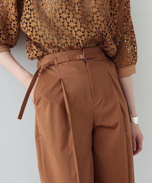 GALLEST（ギャレスト）の「◆バレルクリースパンツ（その他パンツ・レディース・ダークブラウン/ホワイト/ライトベージュ・36/38/40）」の10枚目の写真