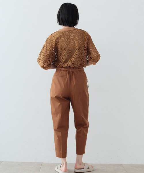 GALLEST（ギャレスト）の「◆バレルクリースパンツ（その他パンツ・レディース・ダークブラウン/ホワイト/ライトベージュ・36/38/40）」の5枚目の写真