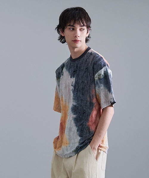 セール】Revo. グランジ ムラ染め SS Tee（Tシャツ/カットソー