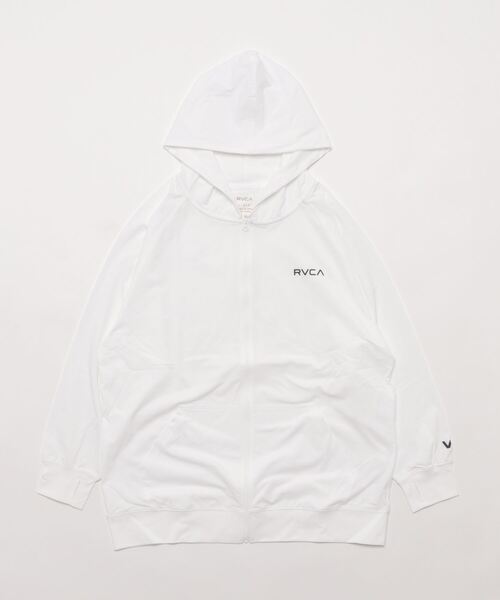 【セール】RVCA レディース 【SURF TEE】 WOMENS ZIP HOODIE RUSHGUARD ラッシュガード 【2024年夏モデル】/ルーカワンポイントロゴジップアップラッシュガード(水着)（ラッシュガード）｜RVCA（ルーカ）