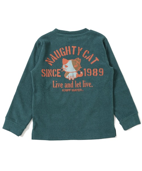KRIFF MAYER Kid's Collection(クリフメイヤーキッズコレクション)の「もちのびプリントロンT(CAT)(Tシャツ/カットソー・キッズ・ブラウン/ブルー/グレー/グリーン・120/170/160/150/140/130)」の3枚目の写真