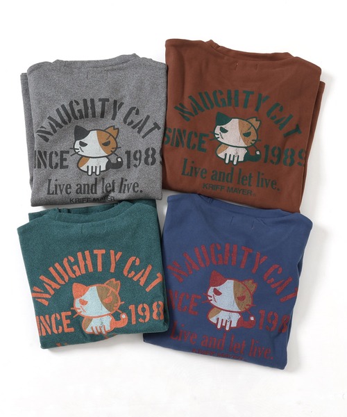 KRIFF MAYER Kid's Collection(クリフメイヤーキッズコレクション)の「もちのびプリントロンT(CAT)(Tシャツ/カットソー・キッズ・ブラウン/ブルー/グレー/グリーン・120/170/160/150/140/130)」の19枚目の写真