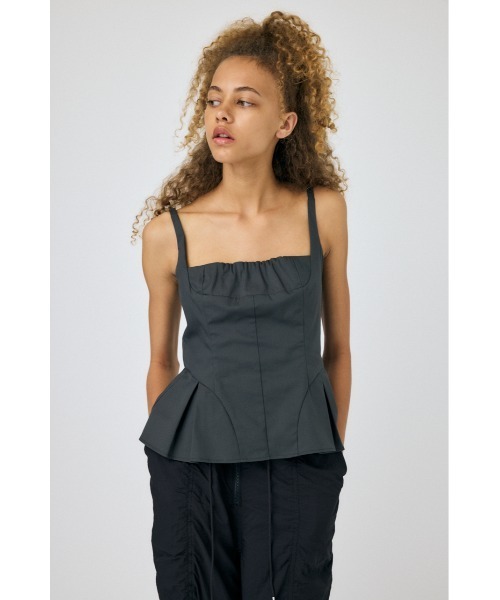 MOUSSY(マウジー)の「FLARE CAMI ビスチェ(ベスト・レディース・ベージュ/グレー/ブラック・1/2)」の3枚目の写真