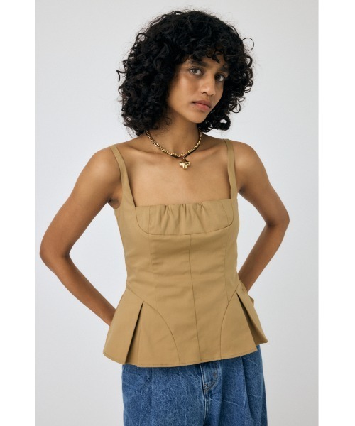 MOUSSY(マウジー)の「FLARE CAMI ビスチェ(ベスト・レディース・ベージュ/グレー/ブラック・1/2)」の5枚目の写真