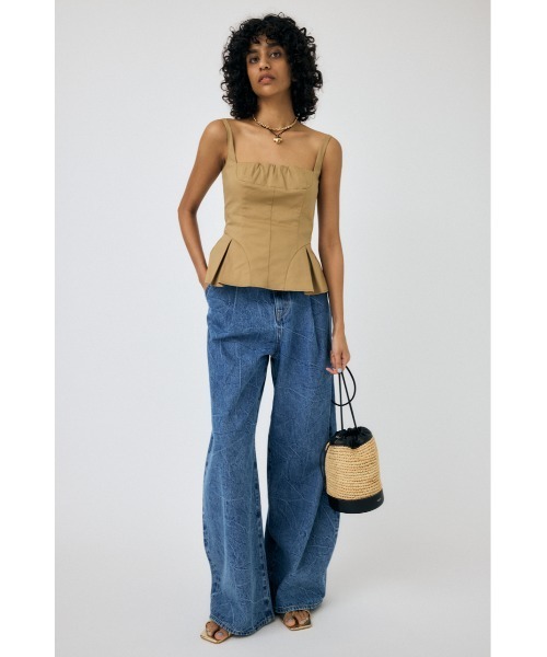 MOUSSY(マウジー)の「FLARE CAMI ビスチェ(ベスト・レディース・ベージュ/グレー/ブラック・1/2)」の7枚目の写真