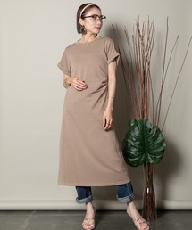 MHBG TOKYO（エムエイチビージートーキョー）の「脇タック ラインストーンジャージワンピース（ワンピース）」