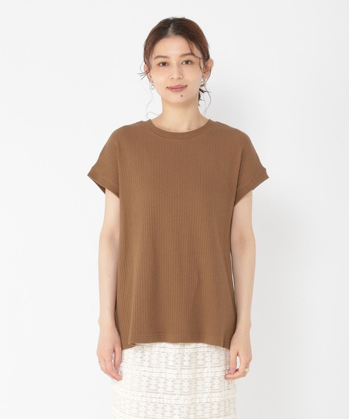 tシャツ 「WEB限定カラーあり・洗える」 クリアフレンチテリー プルオーバー レディース ＆HALF tシャツ フレンチスリーブプルオーバー レディース