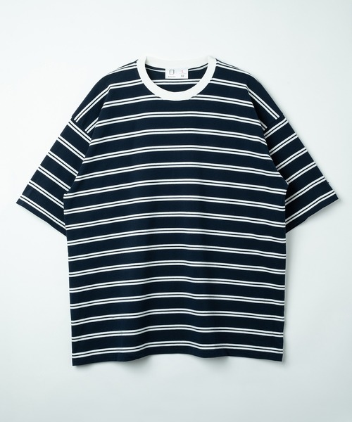 セール】OVER SIZE MULTI BORDER T-SH / ビッグシルエットマルチ