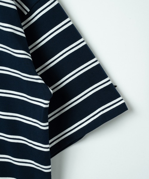 Be.Nection(ビネクション)の「OVER SIZE MULTI BORDER T-SH / ビッグシルエットマルチボーダーTシャツ(Tシャツ/カットソー・メンズ・ネイビー×ホワイト/ホワイト×ネイビー・MEDIUM/LARGE)」の20枚目の写真