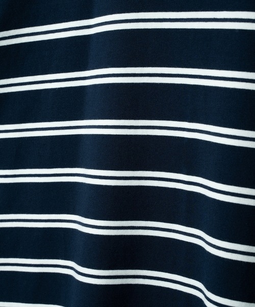Be.Nection(ビネクション)の「OVER SIZE MULTI BORDER T-SH / ビッグシルエットマルチボーダーTシャツ(Tシャツ/カットソー・メンズ・ネイビー×ホワイト/ホワイト×ネイビー・MEDIUM/LARGE)」の21枚目の写真