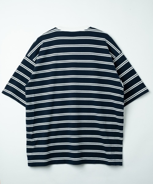 セール】OVER SIZE MULTI BORDER T-SH / ビッグシルエットマルチ