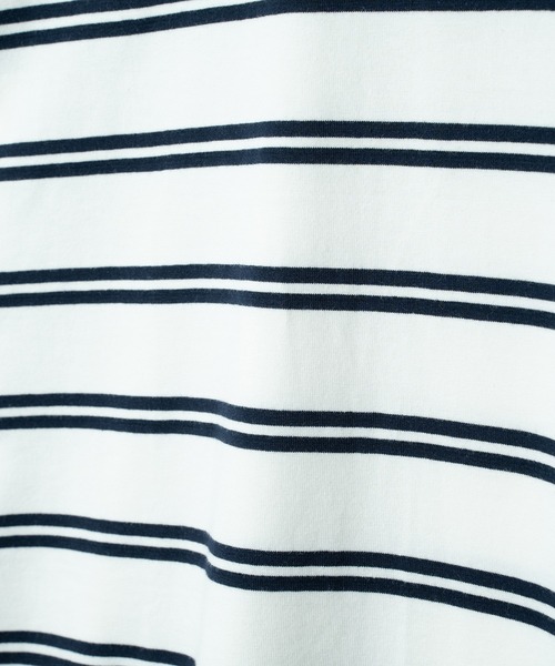 Be.Nection(ビネクション)の「OVER SIZE MULTI BORDER T-SH / ビッグシルエットマルチボーダーTシャツ(Tシャツ/カットソー・メンズ・ネイビー×ホワイト/ホワイト×ネイビー・MEDIUM/LARGE)」の16枚目の写真