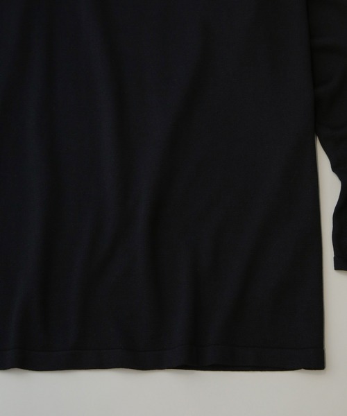 NANO universe(ナノユニバース)の「AB.シルクプレーティングリラックスニットTシャツ(ニット/セーター・メンズ・ブラック/ベージュ・L/M)」の20枚目の写真