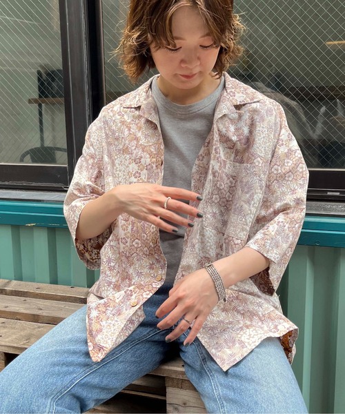 NO NEED(ノーニード)の「オープンカラー アロハシャツ(シャツ/ブラウス・メンズ・ブラック/ブルー/ブラウン・フリ-)」の13枚目の写真