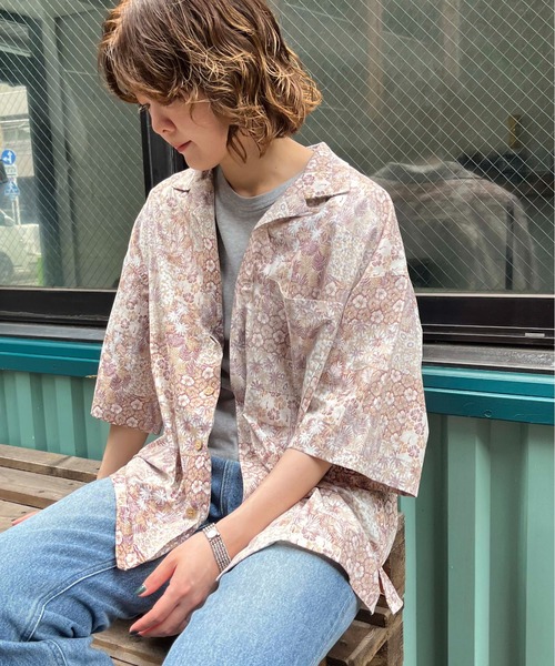 NO NEED(ノーニード)の「オープンカラー アロハシャツ(シャツ/ブラウス・メンズ・ブラック/ブルー/ブラウン・フリ-)」の12枚目の写真