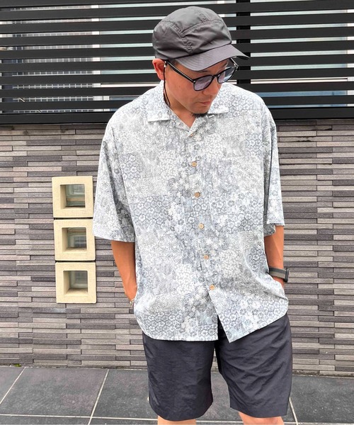 NO NEED(ノーニード)の「オープンカラー アロハシャツ(シャツ/ブラウス・メンズ・ブラック/ブルー/ブラウン・フリ-)」の5枚目の写真