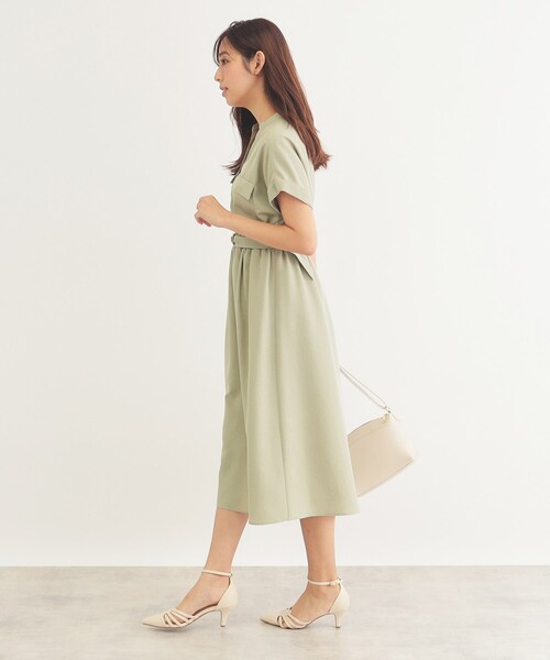 index(インデックス)の「◆《6color/S-LLsize》ダブルポケットシャツワンピース【吸水速乾/防シワ/抗ピル/洗濯機洗い可】(ワンピース・レディース・ナチュラル/ブルー系7/ブラウン系その他/カーキ/サックスブルー系7/ネイビー・38/36/42/40)」の21枚目の写真