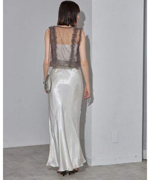 leimn（レイムン）の「シアーフリルベスト（ベスト・レディース・チャコールグレー/ブラック/サックスブルー・FREE）」の15枚目の写真