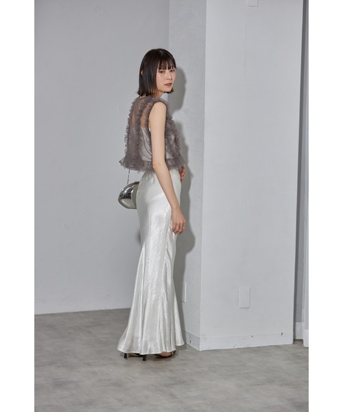 leimn（レイムン）の「シアーフリルベスト（ベスト・レディース・チャコールグレー/ブラック/サックスブルー・FREE）」の16枚目の写真