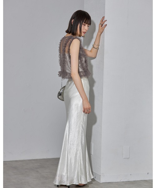 leimn（レイムン）の「シアーフリルベスト（ベスト・レディース・チャコールグレー/ブラック/サックスブルー・FREE）」の17枚目の写真