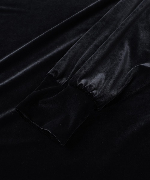 CULLNI(クルニ)の「24-AW-032B / CULLNI Logo Embroidery Stretch Velour Pullover(Tシャツ/カットソー・メンズ・ホワイト/ブラック/ブルーグリーン・0/1/2)」の6枚目の写真