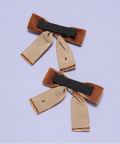 by LOVEiT（バイラビット）の「ベルベットリボンクリップ（バレッタ/ヘアクリップ・キッズ・ブラウン/オフホワイト/ブラック・FREE）」の12枚目の写真