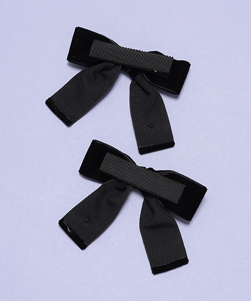 by LOVEiT（バイラビット）の「ベルベットリボンクリップ（バレッタ/ヘアクリップ・キッズ・ブラウン/オフホワイト/ブラック・FREE）」の8枚目の写真