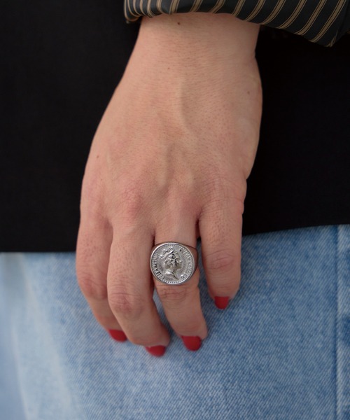 LAVEANGE（ラビアンジェ）の「コインモチーフリング（リング・レディース・シルバー/ゴールド・11/14/16/18）」の5枚目の写真