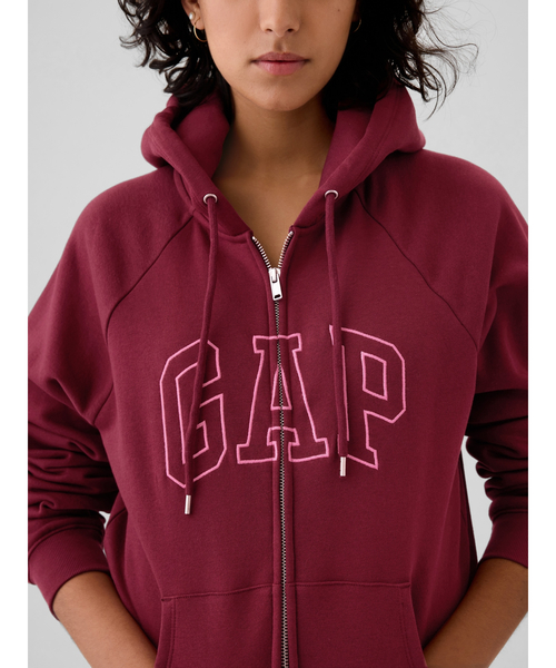 GAP(ギャップ)の「Gapロゴ ヴィンテージソフト ジップアップ パーカー(パーカー・レディース・レッド/ベージュ/ネイビー・M/L/XS/XL/S/XXS)」の3枚目の写真
