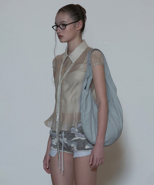 SCULPTOR（スカルプター）の「Sheer Pleated Hem Blouse/シアー