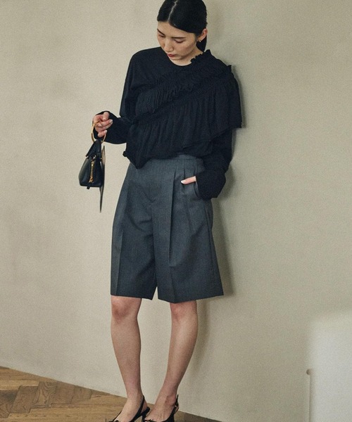 ROPE'（ロペ）の「カシミヤタッチビスチェ付きカットソー（Tシャツ/カットソー・レディース・ベージュ/ブラック・FREE）」の21枚目の写真