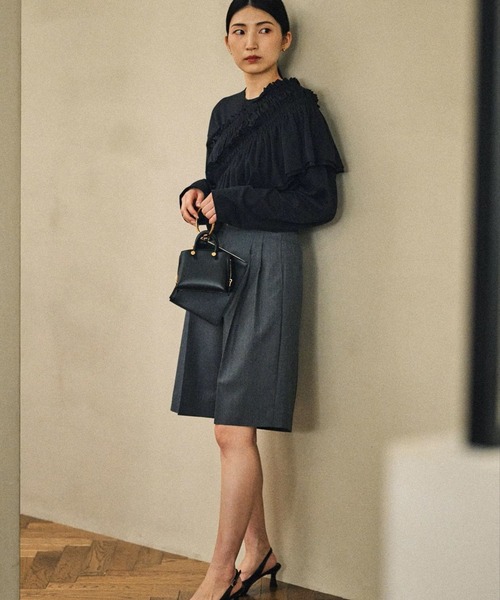 ROPE'（ロペ）の「カシミヤタッチビスチェ付きカットソー（Tシャツ/カットソー・レディース・ベージュ/ブラック・FREE）」の22枚目の写真