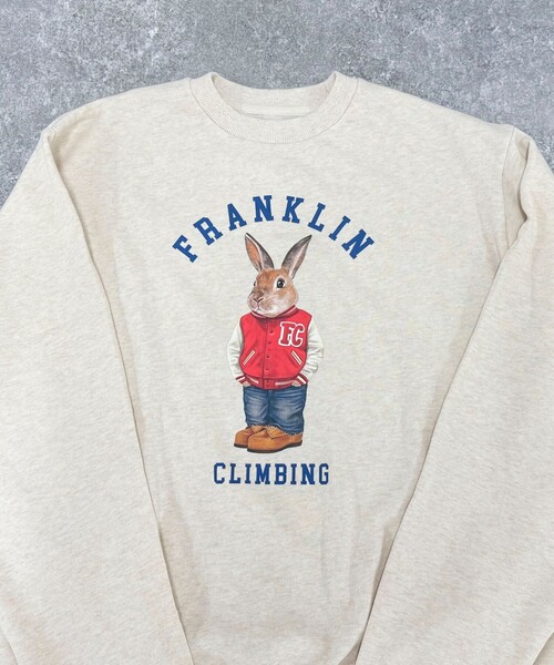 fredy emue(フレディエミュ)の「【Franklin Climbing/ フランクリン クライミング】うさぎスタジャン クルーネックスウェット(スウェット・レディース・ライトグレー/ネイビー/アイボリー・38)」の14枚目の写真