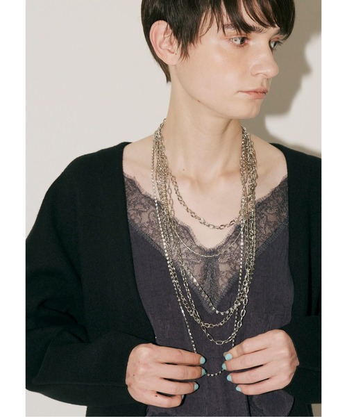 ダイヤレーン×チェーン6連ネックレス（ネックレス）｜LA BELLE ETUDE