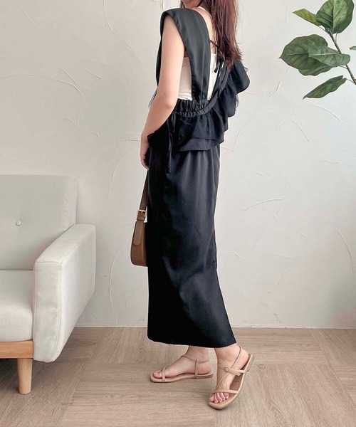 apres jour clair（アプレジュールクレア）の「【apres jour clair】フリル付きナロージャンスカ【ZOZOTOWN限定アイテム】（ワンピース・レディース・ボルドー/ブラック/ブラウン系その他・X-LARGE/フリー）」の14枚目の写真