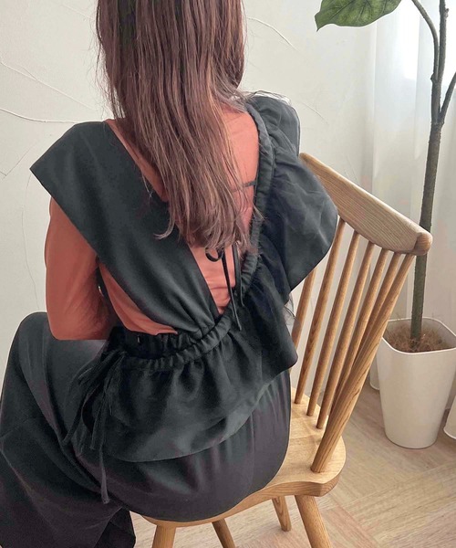 apres jour clair（アプレジュールクレア）の「【apres jour clair】フリル付きナロージャンスカ【ZOZOTOWN限定アイテム】（ワンピース・レディース・ボルドー/ブラック/ブラウン系その他・X-LARGE/フリー）」の5枚目の写真