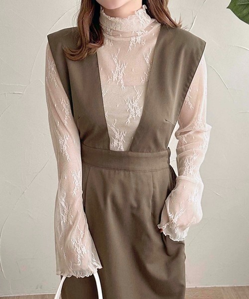 apres jour clair（アプレジュールクレア）の「【apres jour clair】フリル付きナロージャンスカ【ZOZOTOWN限定アイテム】（ワンピース・レディース・ボルドー/ブラック/ブラウン系その他・X-LARGE/フリー）」の22枚目の写真