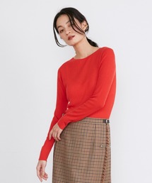 ホールガーメント クルーネックリブニット《Cuoo》