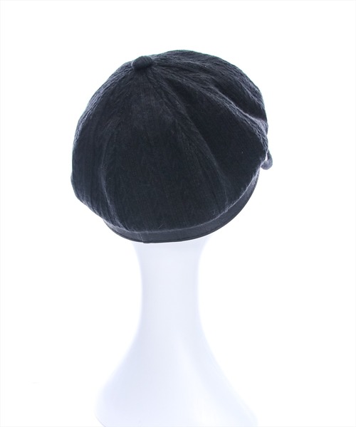 clear（クリア）の「ニット切替キャスケット [小顔 程よいボリューム感]≪2024AW新作≫（キャスケット・レディース・アイボリー/ブラック・F）」の7枚目の写真